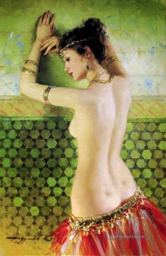 Hübsche Frau KR 009 Impressionist nackt Ölgemälde